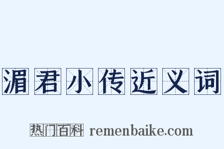 湄君小传近义词是什么意思的图片
